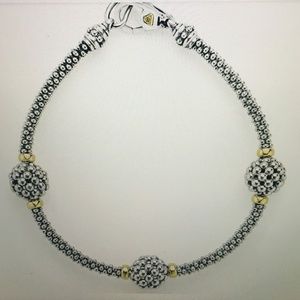 LAGOS Three Station Caviar Beaded Bracelet